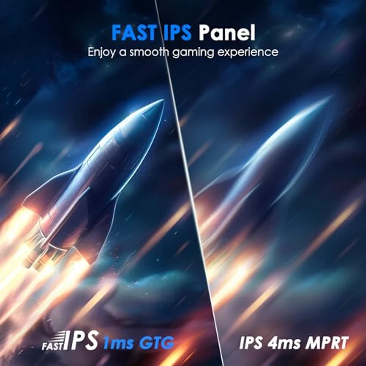 TITAN ARMY P2510S 24.5 Zoll 1440P Gaming Monitor, QHD 2560 x 1440, Fast IPS 1ms GTG, Adaptive Sync, Rahmenlos, HDR10, 126% sRGB, Low Blue Light, 100*100 VESA, HDMI 2.0 DisplayPort 1.4 (Schwarz) – Bild 4