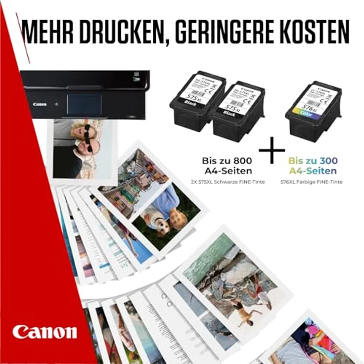 Canon Multipaket PG-575XL / CL-576XL, 3-tlg. Tintenpatronen-Set mit hoher Ergiebigkeit für bis zu 400 A4-Seiten pro Schwarzpatrone, farbig – Bild 5