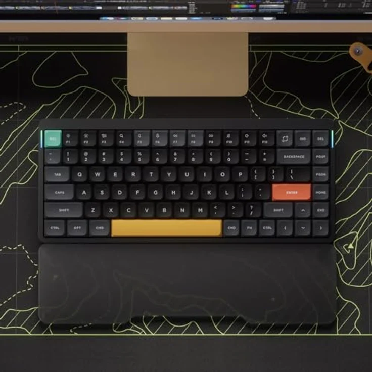 nuphy Air75 V2 Kabellose mechanische Tastatur, 84 Tasten RGB Hot-Swap, unterstützt Bluetooth 5.1, 2.4G, kabelgebundene Verbindung - Schwarz Gateron Moss Switch – Bild 3