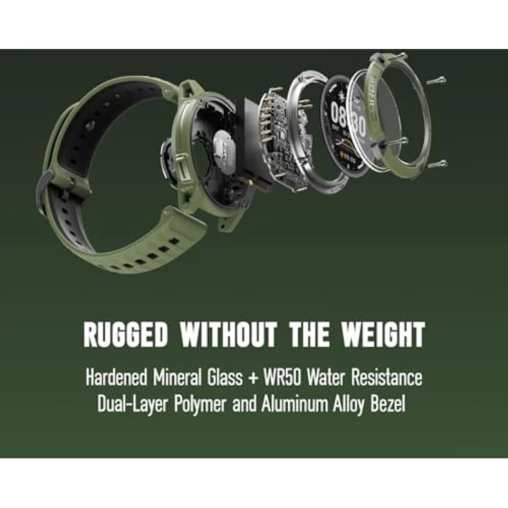COROS Nomad Robuste Outdoor GPS-Sportuhr, 1,3-Zoll-MIP-Display, 22 Tage Akkulaufzeit, vorinstallierte globale Karten, Mikrofon zur Sprachnotizaufnahme, ideal für Angeln – Bild 3