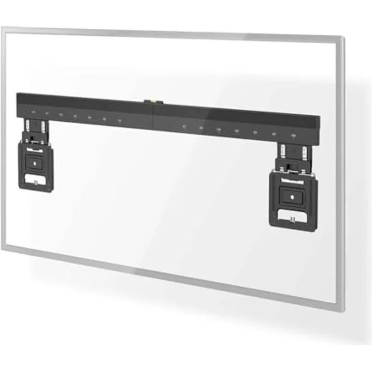 NEDIS Feste TV-Wandhalterung - 43-100", 75 kg - Ultraflach, Mikrowandabstand, Stahl, Schwarz – Bild 1