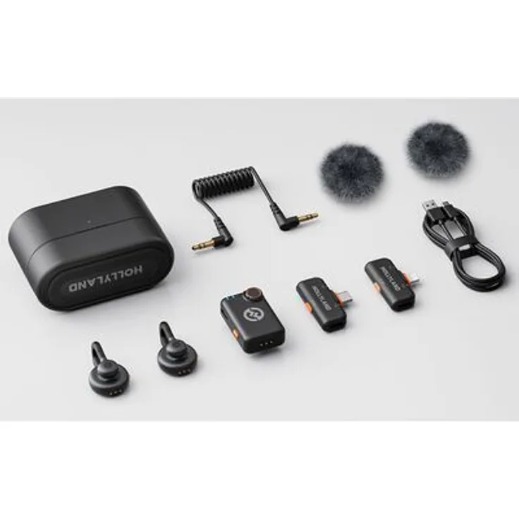 Hollyland LARK M2S Ultimate Combo, Funkstrecken Mikrofon mit 300m Reichweite und Geräuschunterdrückung