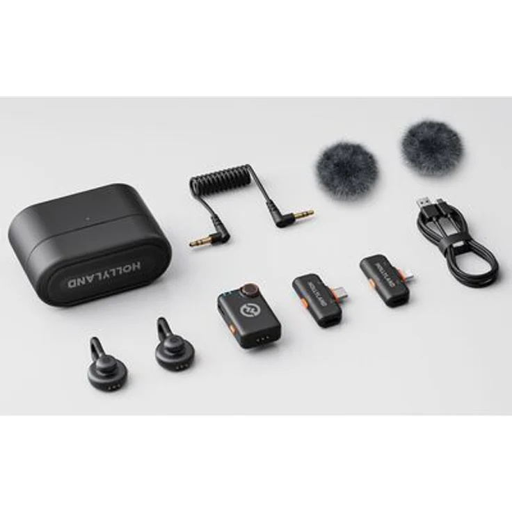 Hollyland LARK M2S Ultimate Combo, Funkstrecken Mikrofon mit 300m Reichweite und Geräuschunterdrückung