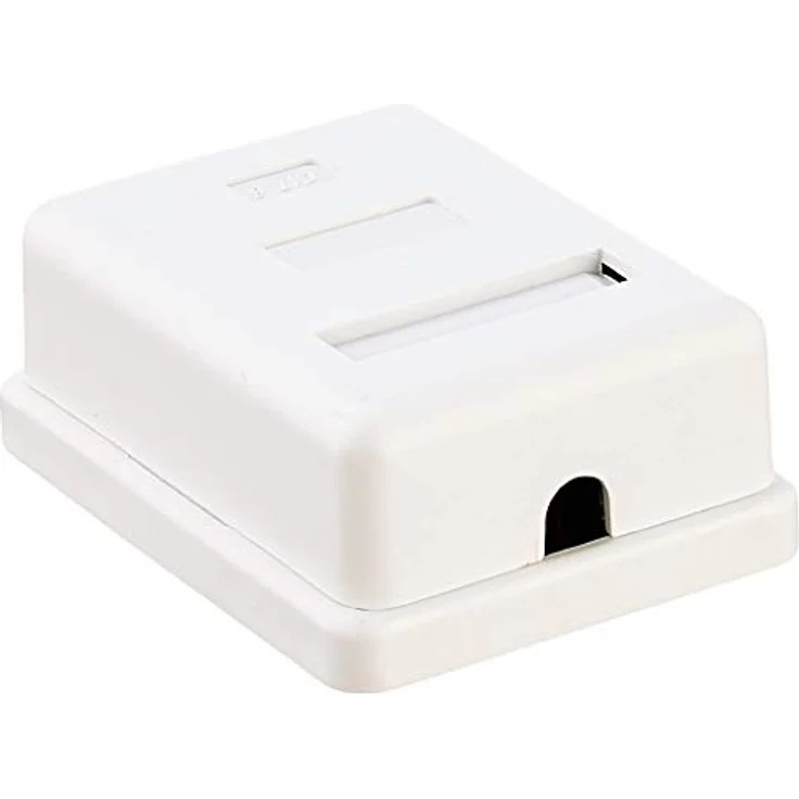 Delock 86169 Netzwerkdose Aufputz, CAT 6, 1 Port, Gerätemontage mit Zentralplatte und Rahmen, Weiß – Bild 2
