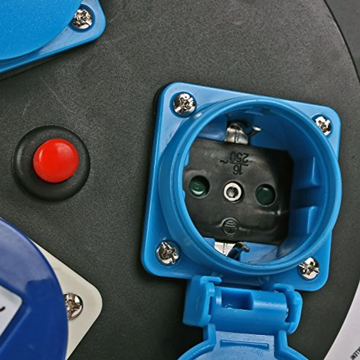 Carbest CEE Camping Kabeltrommel 25 Meter, 3x 2,5 mm, 3600 Watt, 16A, mit Thermoschutzschalter IP44 – Bild 5