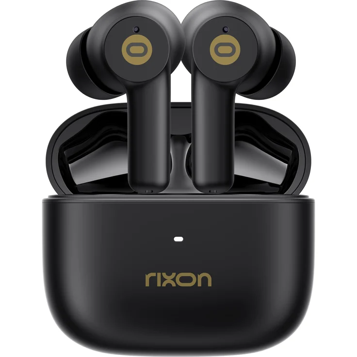 Rixon CoolPods, Kabellose Bluetooth In-Ear Kopfhörer, ANC, 32 h Akkulaufzeit, Bluetooth 5.3, ENC Mikrofon, Touch Control, schwarz