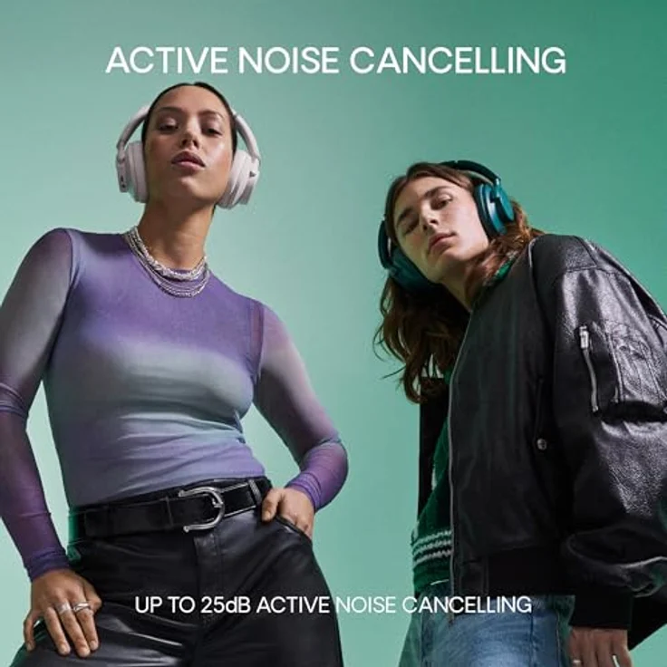 Urbanista Valencia, Kabellose On-Ear-Kopfhörer mit ANC und 40h Akkulaufzeit, Weiss – Bild 2