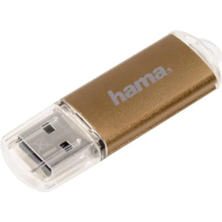 Hama 32GB USB-Stick USB 2.0 Datenstick (10 MB-s Datentransfer, USB-Stick mit Öse zur Befestigung am Schlüsselring, Speicherstick, Memory Stick mit Verschlusskappe, geeignet für Windows-MacBook) bronze – Bild 2