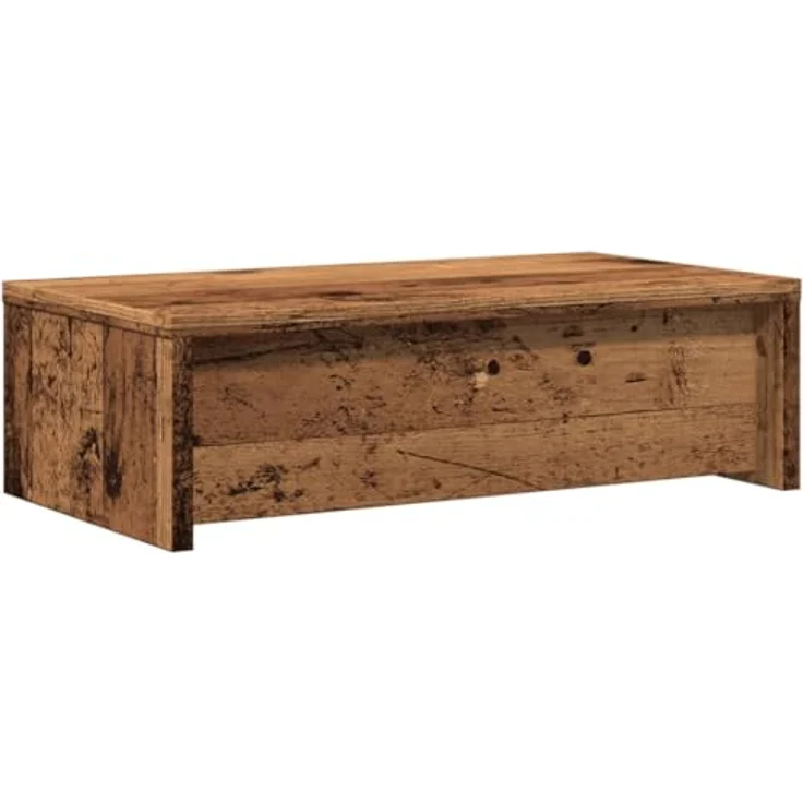 vidaXL Monitorständer mit Schubladen, Altholz-Optik, 50x27x15 cm, robuster Holzwerkstoff, pflegeleicht – Bild 7