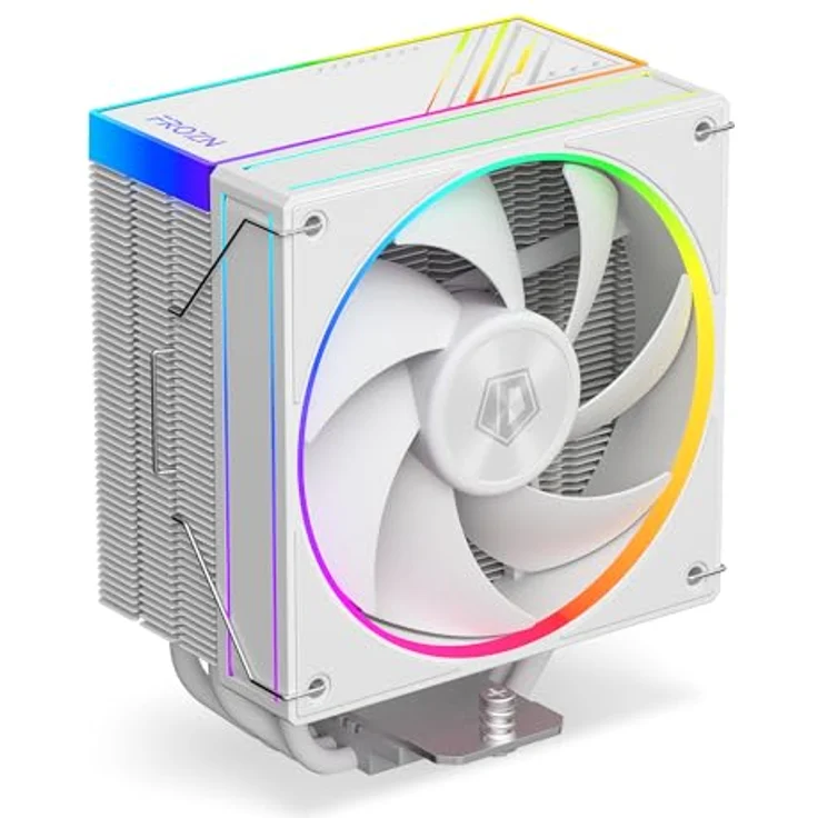ID-Cooling FROZN A410, CPU Kühler mit 220W TDP, aRGB-Beleuchtung, weiss – Bild 1