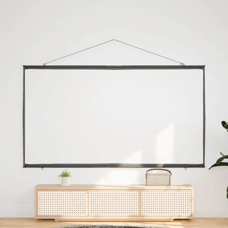 vidaXL manuelle Projektionsleinwand 100 Zoll 16:9, wandhängend, robuster Präsentationsbildschirm aus 100 % Polyester, kinderleicht montierbar – Bild 3