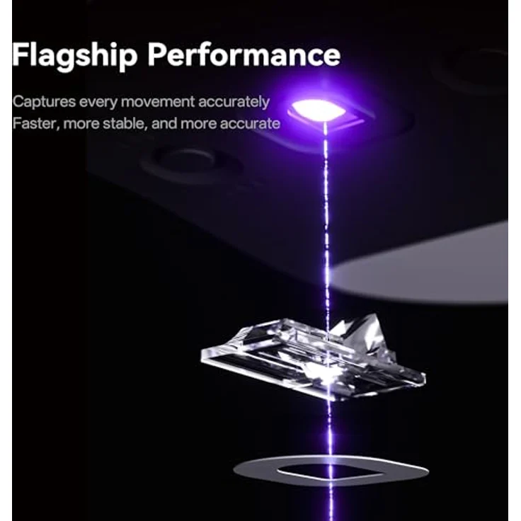 ATK Blazing Sky U2 V2 Gaming-Maus, kabellos mit PAW3950 Ultra Sensor, 8K Hz Polling Rate, leichtes Design - weiß – Bild 4