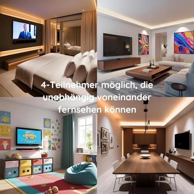 Schwaiger Satellitenanlage Set, Anthrazit Stahl, 75 cm Offset Antenne mit Quad LNB für 4 Teilnehmer – Bild 7