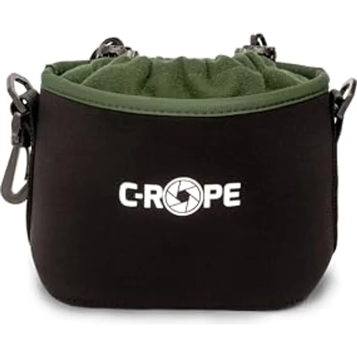 C-Rope Kamerabeutel aus Neopren, Neopren-Beutel mit Fleece-Fütterung, wasserabweisend, Kamerazubehör - Größe S, schwarz