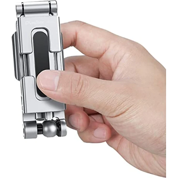 Leofoto PS-4, Multi-funktionaler klappbarer Smartphone-Ständer und Stativ, Silber, für Gerätebreiten von 65 bis 90 mm, mit Kaltschuh und 1/4-Zoll-Gewinde – Bild 5