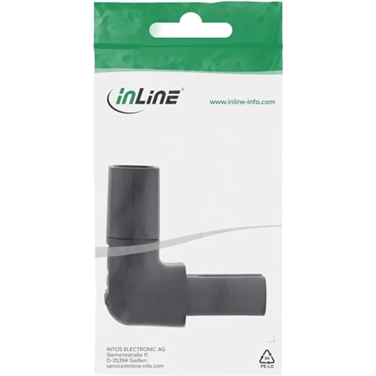 InLine - Adapter für Power Connector - IEC 60320 C8 nach oben angewinkelt bis IEC 60320 C7 nach unten abgewinkelt - 2,5 A - Schwarz (16723H) – Bild 3