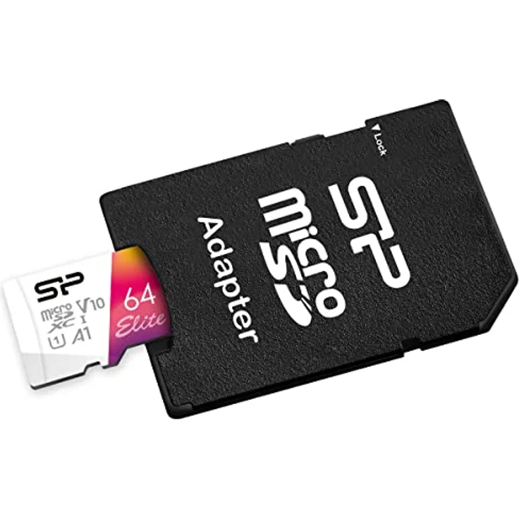 SILICON POWER Elite - Flash-Speicherkarte (microSDXC-an-SD-Adapter inbegriffen) - 64 GB - A1 - Video Class V10 - UHS-I U1 - Class10 - microSDXC UHS-I (SP064GBSTXBV1V20SP) – Bild 2
