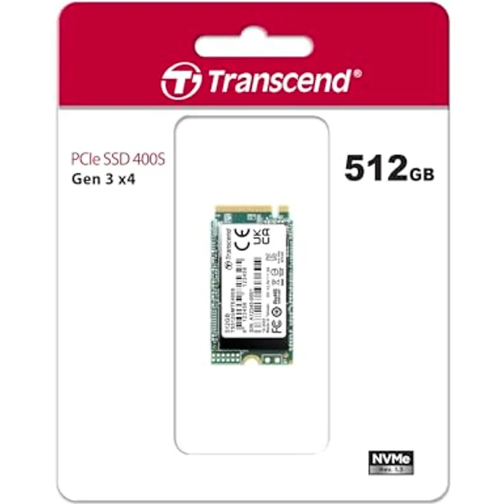 Transcend MTE400S 512 GB NVMe PCIe Gen3 x4 M.2 2242 Internal Solid State Drive (SSD) 3D TLC NAND (TS512GMTE400S) – Bild 2