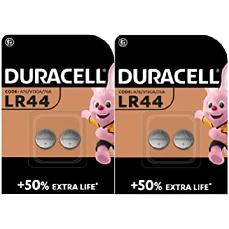 Duracell LR44 Micro-Batterie Alkaline Knopfzelle, 1,5V, 2er Pack, Ø11,6x5,4mm – Bild 1