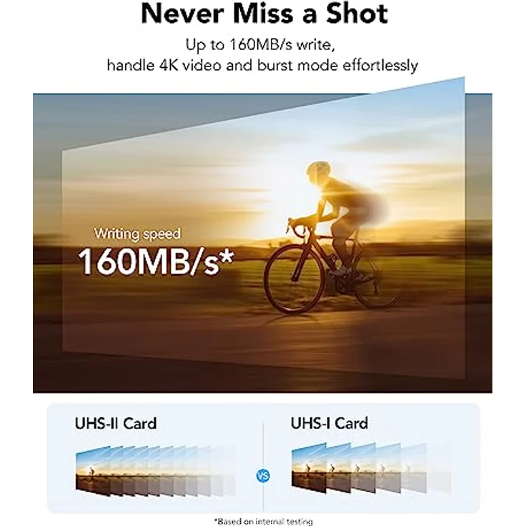 Lexar Silver Pro SD Karte 256GB, SD Speicherkarte UHS-II, V60, U3, C10, SDXC Karte, Bis zu 280 MB/s Lesen, für professionelle Fotografen, Videofilmer, Enthusiasten (LSDSIPR256G-BNNAA) – Bild 3
