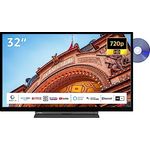 Toshiba 32WD3C63DAW 32 Zoll Fernseher/Smart TV (HD Ready, HDR, Triple-Tuner, DVD-Player, Bluetooth) - Inkl. 6 Monate HD+ [2023]
