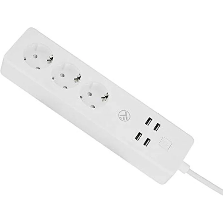 Tellur WiFi Power Strip, 3 Outlets, 4*USB 4A, 2200W, 10A, 1.8m (3 x, 1.80 m)  – Bild 1