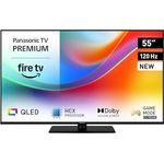 Panasonic Premium TV-55W85BEZ, 55 Zoll 4K Ultra HD QLED Smart TV mit Dolby Vision, Dolby Atmos, Fire TV, 120 Hz, Game Mode Extreme, Alexa & Apple Support, Schwarz