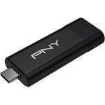 PNY Pro Elite V3 Type-C USB 3.2, 2TB Flash Drive (2000 GB, USB-C), hohe Geschwindigkeiten bis 1000 MB/s, Schwarz