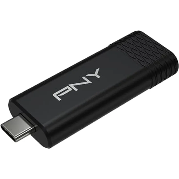 PNY Pro Elite V3 Type-C USB 3.2, 2TB Flash Drive (2000 GB, USB-C), hohe Geschwindigkeiten bis 1000 MB/s, Schwarz