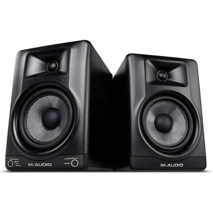 M-AUDIO BX5BT, 5-Zoll Desktop Studio Monitor Lautsprecher Paar mit DSP, Bluetooth 5.0 und App-Steuerung für Musikproduktion und Content Creation – Bild 1