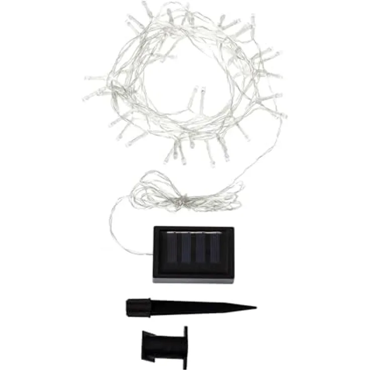 LEDKIA LIGHTING LED-Girlande Aussen Solar Lilac 5m 3000K Warmweiß, PVC Material, IP44 Schutz
