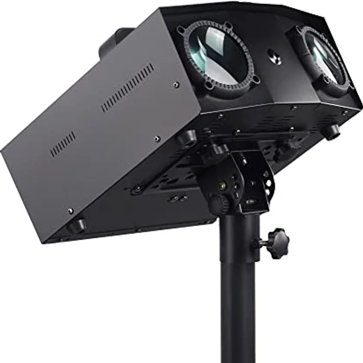 Lenco LFM-110 Dual Matrix RGB Partylicht - mit Nebelmaschine - integrierte Lichtshowprogramme - 1 Liter Fassungsvermögen für Nebelflüssigkeit - Nebel-Timer - schwarz – Bild 3