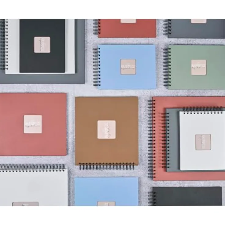 Hama Spiral-Album "Fine Art", 28x24 cm, 50 schwarze Seiten, Cover aus Terra Strukturpapier, FSC-Mix