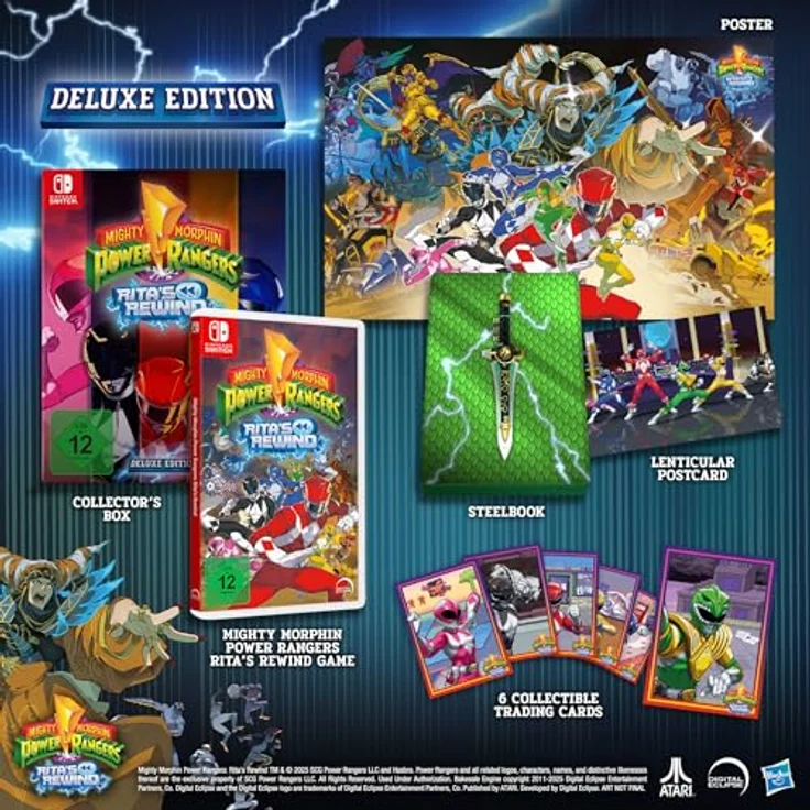 Atari Mighty Morphin Power Rangers: Ritas Rewind - Deluxe Edition, Nintendo Switch mit Steelbook, Panoramaposter und 6 Trading Cards – Bild 2