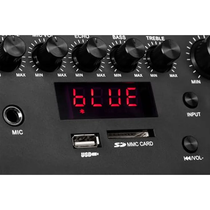 Kruger&Matz KM 1712, Aktive Lautsprecherbox mit Bluetooth, Karaoke-Funktion und integriertem Akku, Schwarz – Bild 7