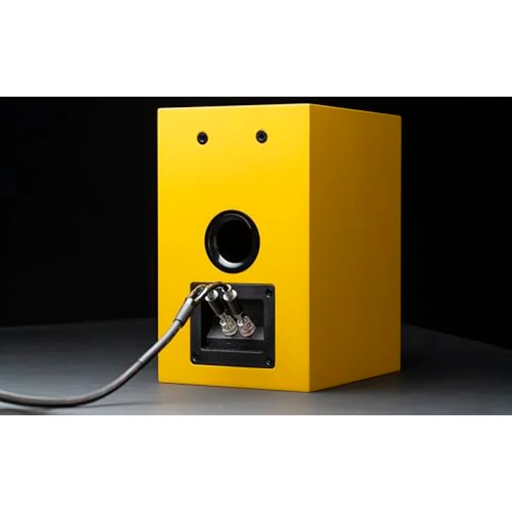 Pro-Ject Speaker Box 5 E Carbon, Referenz-Regallautsprecher mit 2-Wege-Bassreflexprinzip, 5-Zoll-Carbon-Bass/Mitteltöner, robustes MDF-Gehäuse, gelb – Bild 5