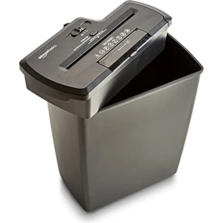 AmazonBasics Aktenvernichter, 7-8 Blatt, Streifenschnitt, CD-Schredder - Preisvergleich – Bild 2