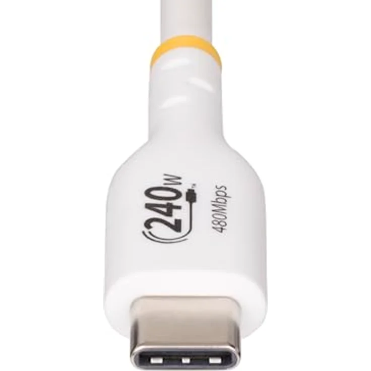 StarTech.com 4m Weißes USB-C Ladekabel, USB-IF zertifiziert, 240W PD EPR, USB C 2.0 Laptop-Ladekabel – Bild 4