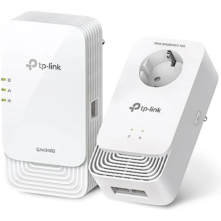 TP-Link PGW2440 KIT WLAN Powerline G.hn2400, AX1800 Wi-Fi 6, bis zu 1428 Mbps über Powerline, Gigabit Ethernet, Extra-Steckdose, Energiesparmodus, Plug & Play, Nicht kompatibel mit HomePlug AV/AV2 – Bild 1