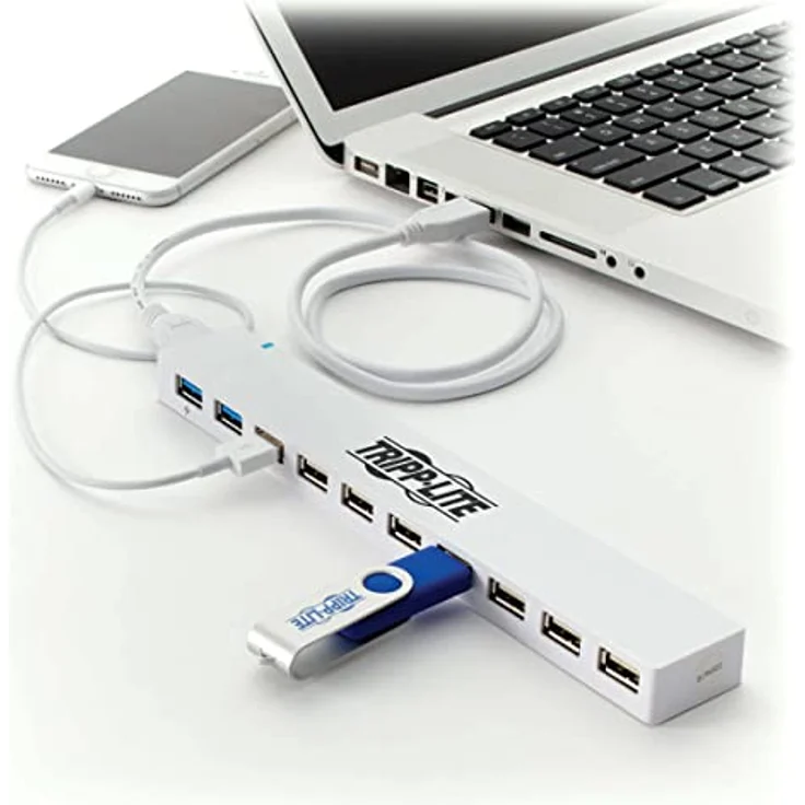 Tripp Lite U360-010C-2X3 10-Anschluss-USB 3.0/USB 2.0 Kombi-Hub – USB-Laden, 2 USB 3.0 und 8 USB 2.0-Anschlüsse – Bild 3