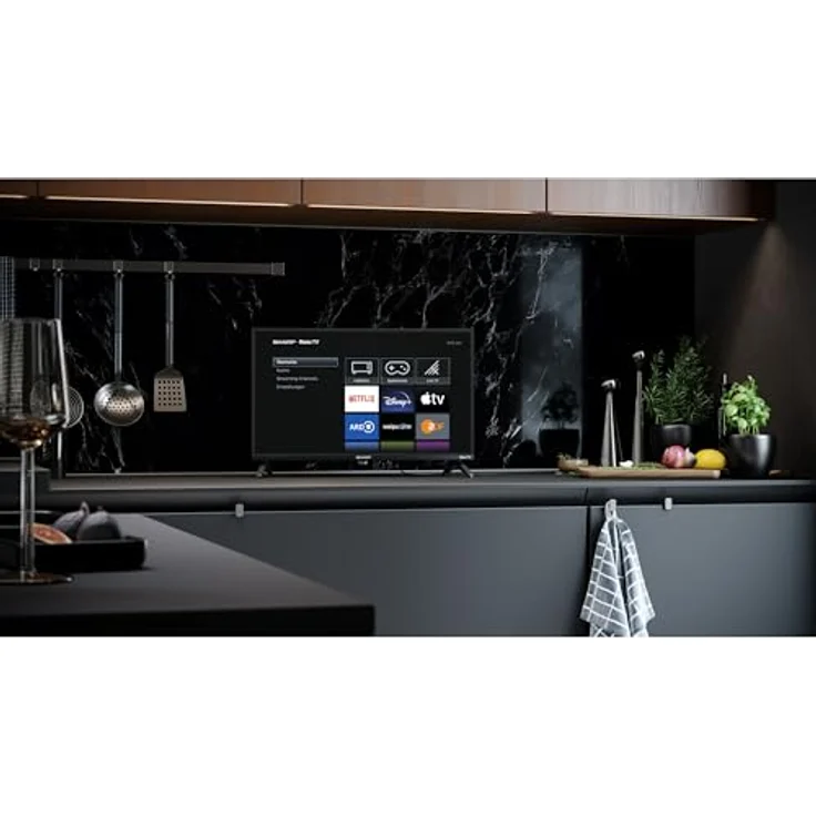 SHARP 24GD2225E HD Ready Smart TV, 60 cm (24 Zoll), Rahmenlos, Roku TV, HDR10, Dolby Digital, 3x HDMI, 1x USB – Bild 2