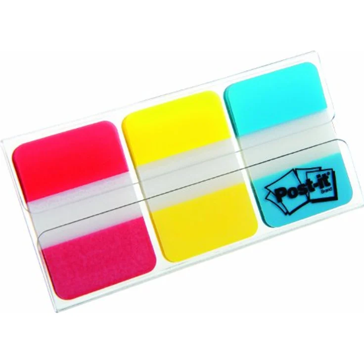 Post-it® Haftstreifen Index Strong 686-RY, 25,4 x 38 mm, besonders robuste Haftkraft für Dokumentenarchivierung, gelb-rot – Bild 2