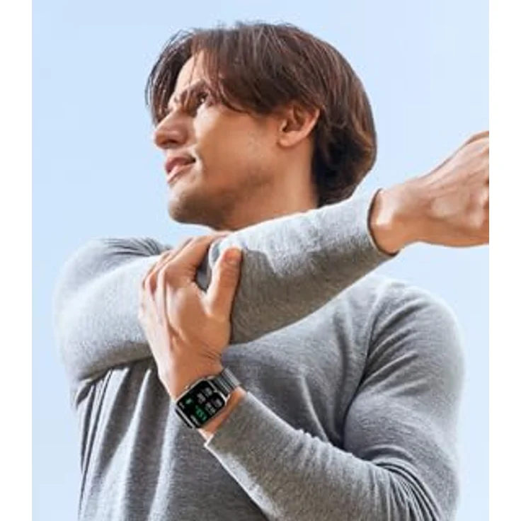 Haylou RS4 Plus Smartwatch Unisex, Einheitsgröße, Metallgehäuse, Silikonarmband, Silver – Bild 2