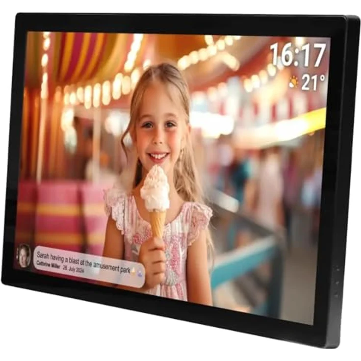 Denver PFF-3260, Digitaler Bilderrahmen mit 32" Full HD IPS-Touchscreen, 1920 x 1080 Pixel, 32GB Speicher, Schwarz – Bild 2