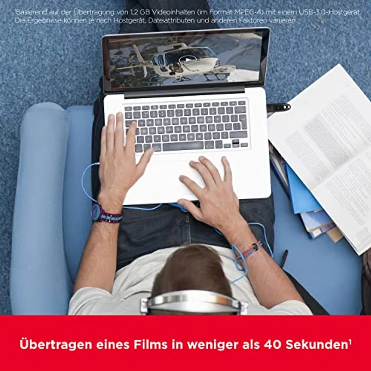 SanDisk Ultra® USB 3.0 USB-Flash-Laufwerk, 1 TB, 150 MB/s, Schwarz mit Passwortschutz – Bild 3