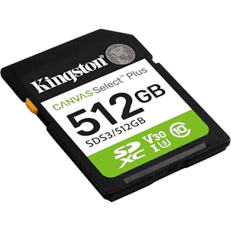Kingston Canvas Select Plus SD Speicherkarte 512GB SDXC Gen3, 150MB/s, C10 UHS-I U3 V30 für Full-HD-Videoaufnahmen – Bild 2