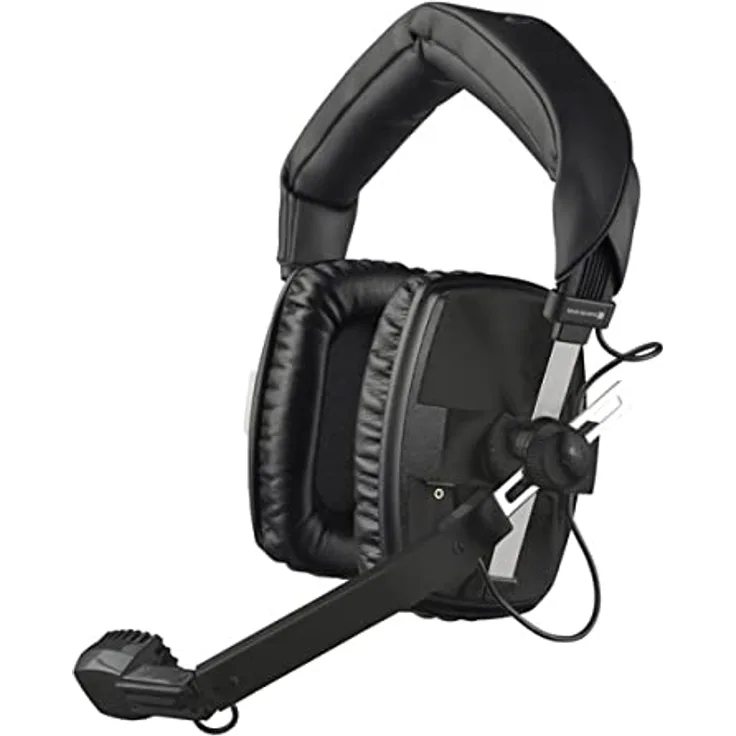beyerdynamic DT-109-200-50-BLACK Geschlossenes Headset mit dynamischem Hypernierenmikrofon, 50 Ohm, Schwarz