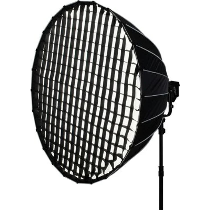 Nanlux SB-NLM-150-PR Parabol-Softbox 150 cm mit abnehmbarer Stoffwabe und NLM-Bajonettanschluss, inkl. Aufbewahrungstasche, kompatibel mit Evoke 900C/1200/1200B/2400B