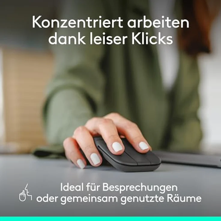 Logitech Mobi Fold for Business, kabellose Bluetooth-Maus mit 4 Tasten, Graphitfarben – Bild 9