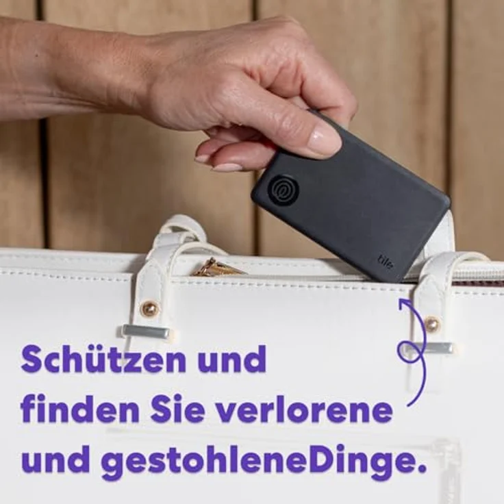 Tile by Life360 Slim (2024) Bluetooth-Tracker, Geldbörsenfinder und Gegenstandsfinder, iOS- & Android-kompatibel, wasserdicht, 1er-Pack (Schwarz) – Bild 2